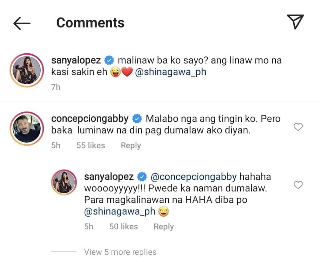 Netizens, kinilig sa "magkalinawan" comment ni Sanya Lopez kay Gabby Concepcion Netizens, kinilig sa "magkalinawan" comment ni Sanya Lopez kay Gabby Concepcion