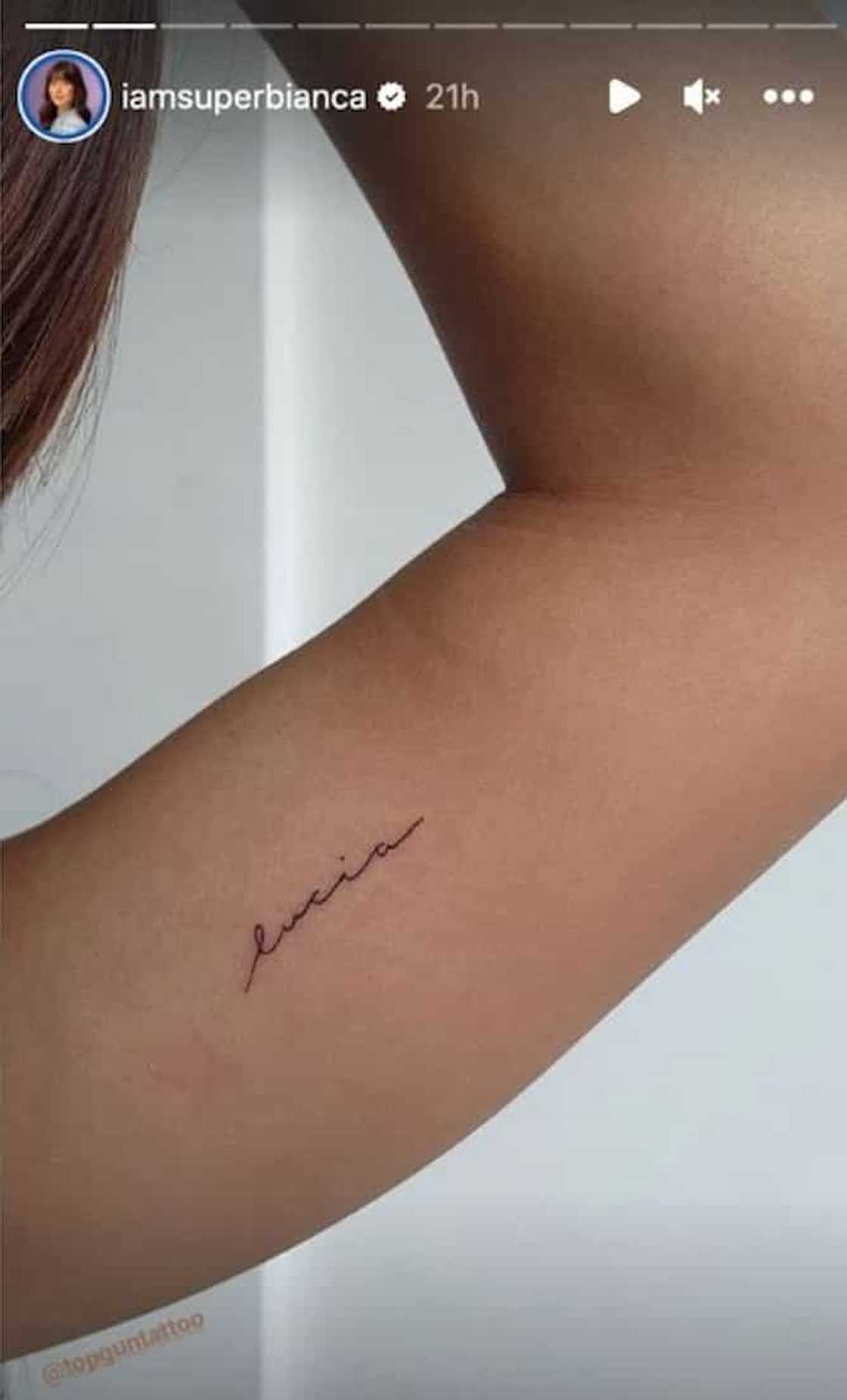 Bianca Gonzalez, pagpapa-tattoo ng pangalan ng mga anak ang birthday gift sa sarili: “Feels magical” Bianca Gonzalez, pagpapa-tattoo ng pangalan ng mga anak ang birthday gift sa sarili: “Feels magical”