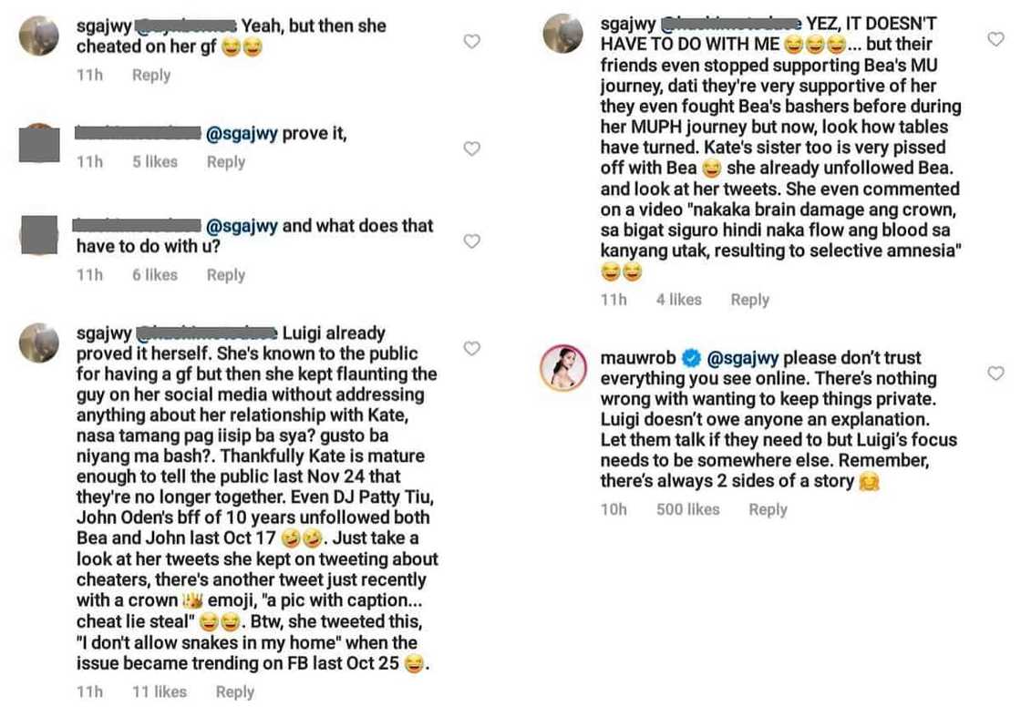 Maureen Wroblewitz defends Beatrice Luigi Gomez from “she cheated” comment of basher Maureen Wroblewitz defends Beatrice Luigi Gomez from “she cheated” comment of basher