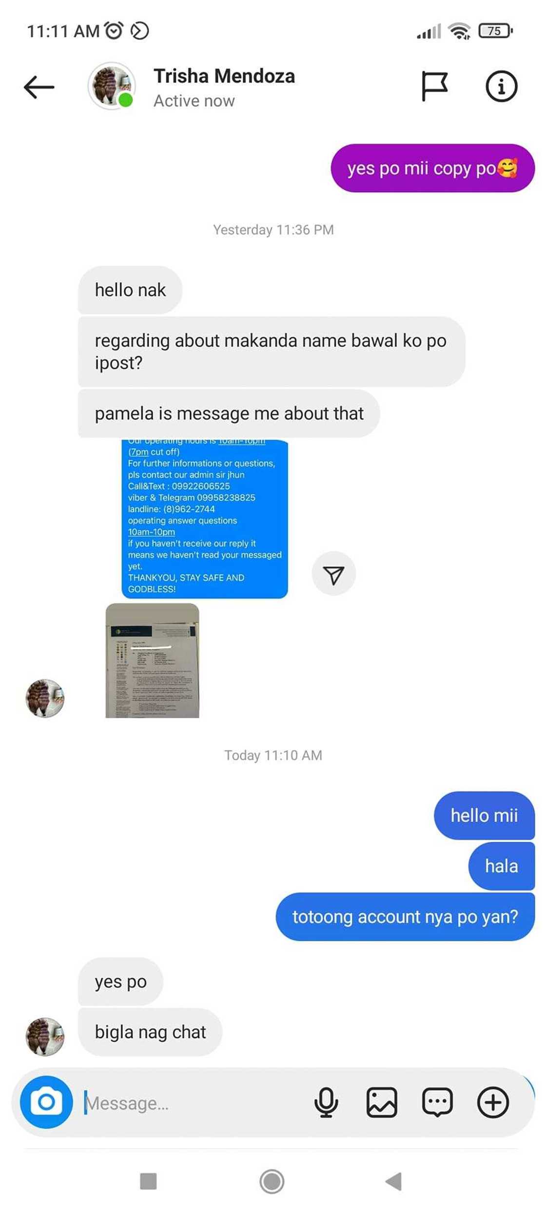 Caffey Namindang, ipinost ang convo ng bagong ‘Makaganda’ sa kanyang mga sponsor