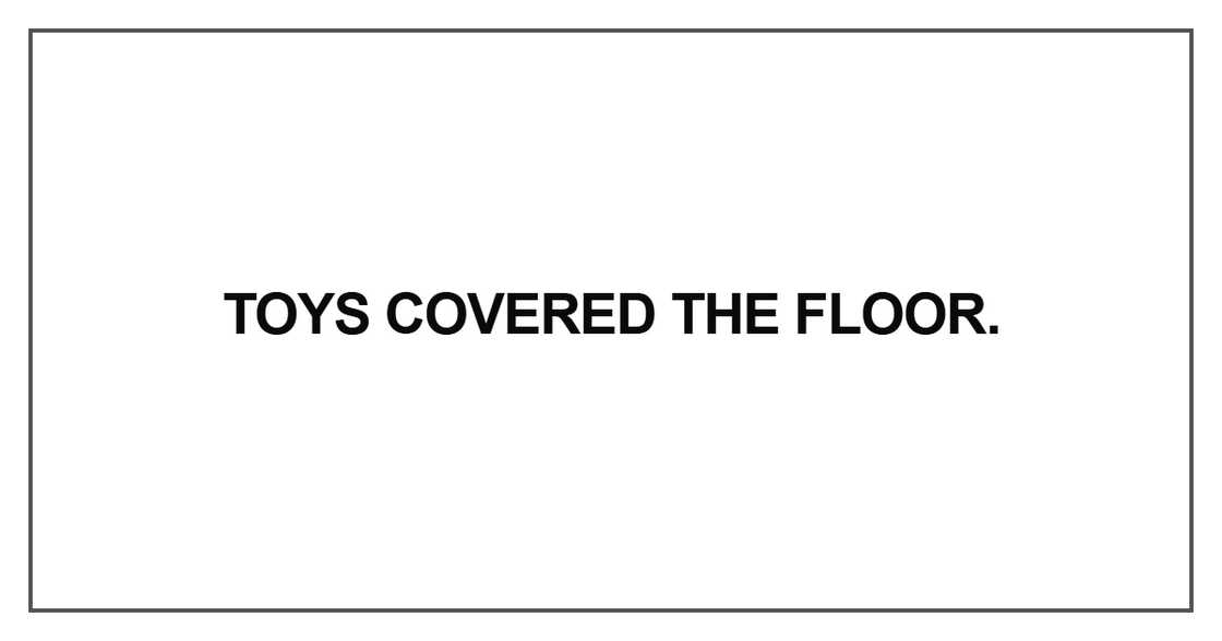 Toys covered the floor