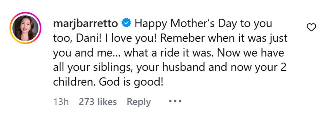 Dani Barretto, nagpahayag ng malalim na pasasalamat kay Marjorie Barretto sa Mother’s Day
