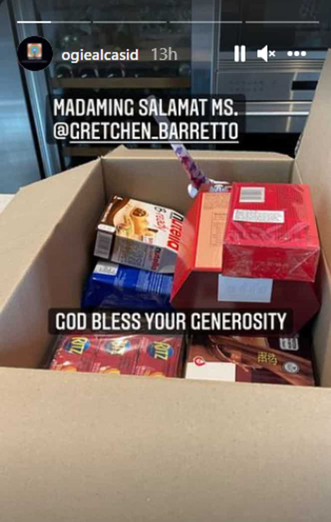 Ogie Alcasid thanks Gretchen Barretto for the goodies he received from her Ogie Alcasid thanks Gretchen Barretto for the goodies he received from her
