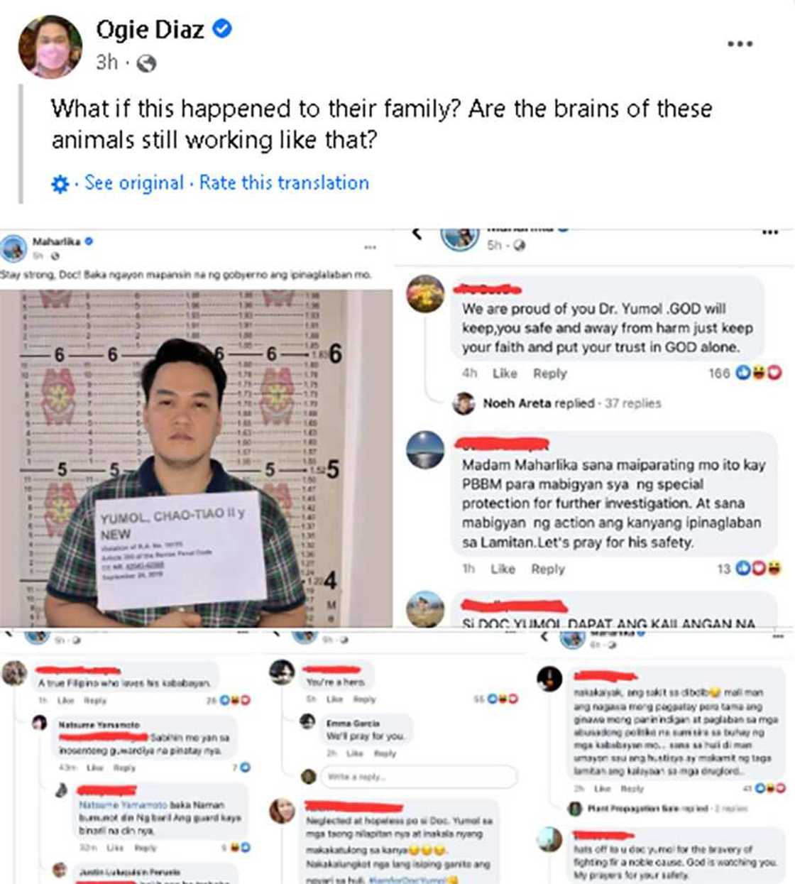 Ogie Diaz, pinuna ilang netizens sa tila pagpuri kay Dr. Chao-Tiao Yumol: “Kung sa pamilya nila nangyari ito?”