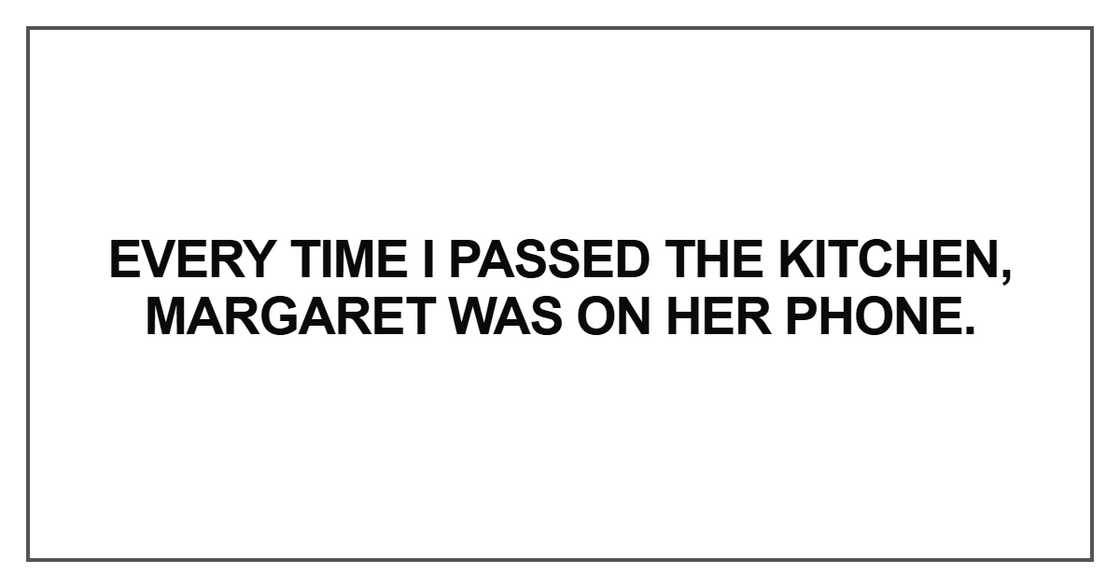 Every time I passed the kitchen Every time I passed the kitchen