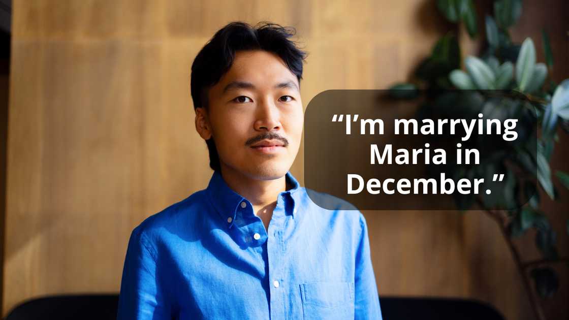 A serious man talking indoors