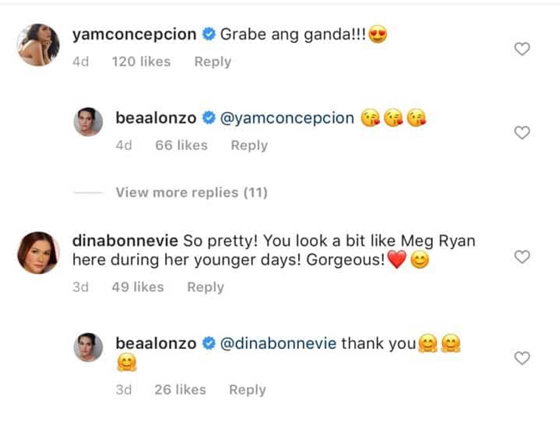 Dina Bonnevie reacts to Bea Alonzo's IG post Dina Bonnevie reacts to Bea Alonzo's IG post