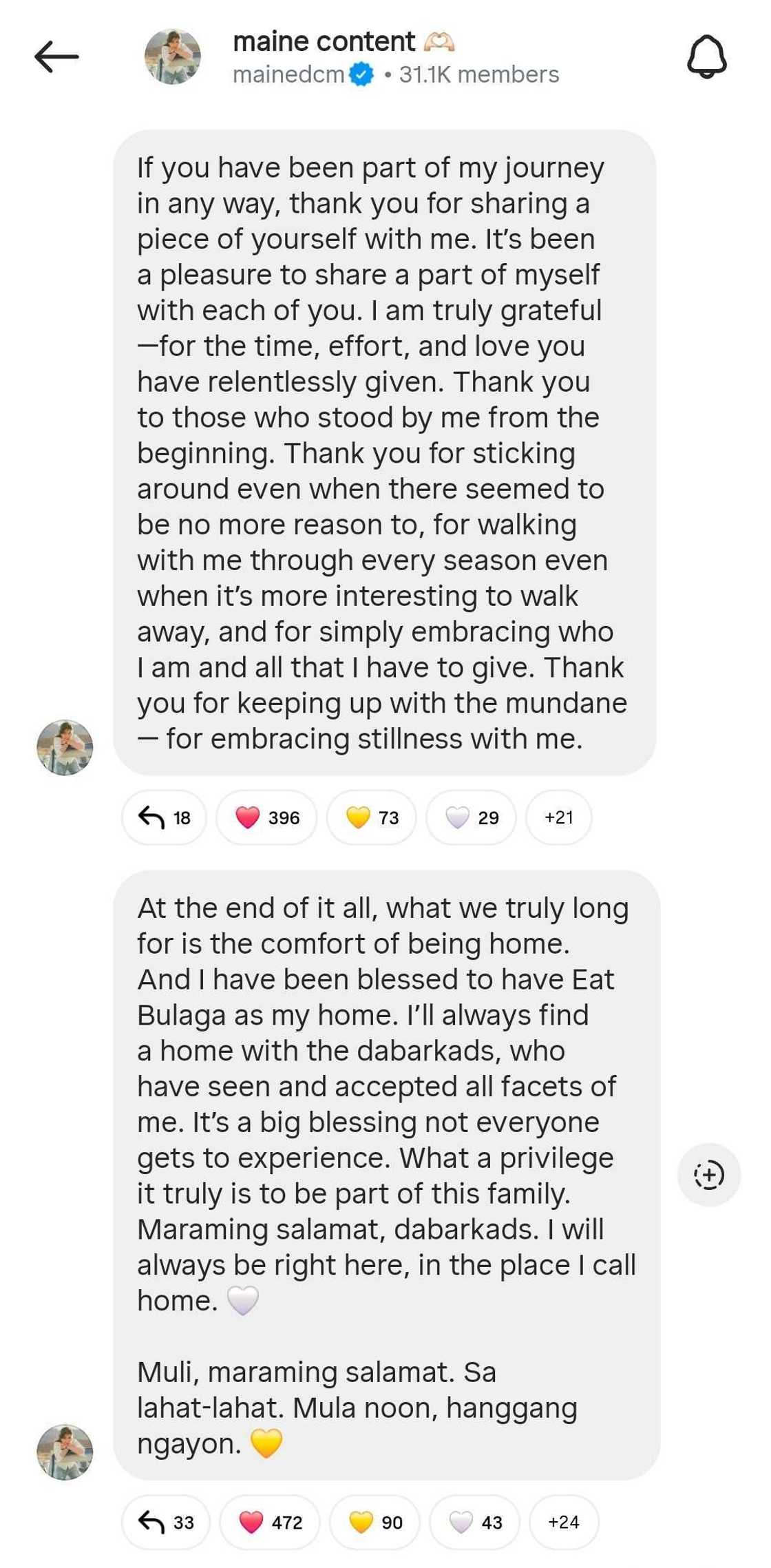 Maine Mendoza reflects on her 10-year journey as an 'EB' host: "What a wild, wild ride" Maine Mendoza reflects on her 10-year journey as an 'EB' host: "What a wild, wild ride"