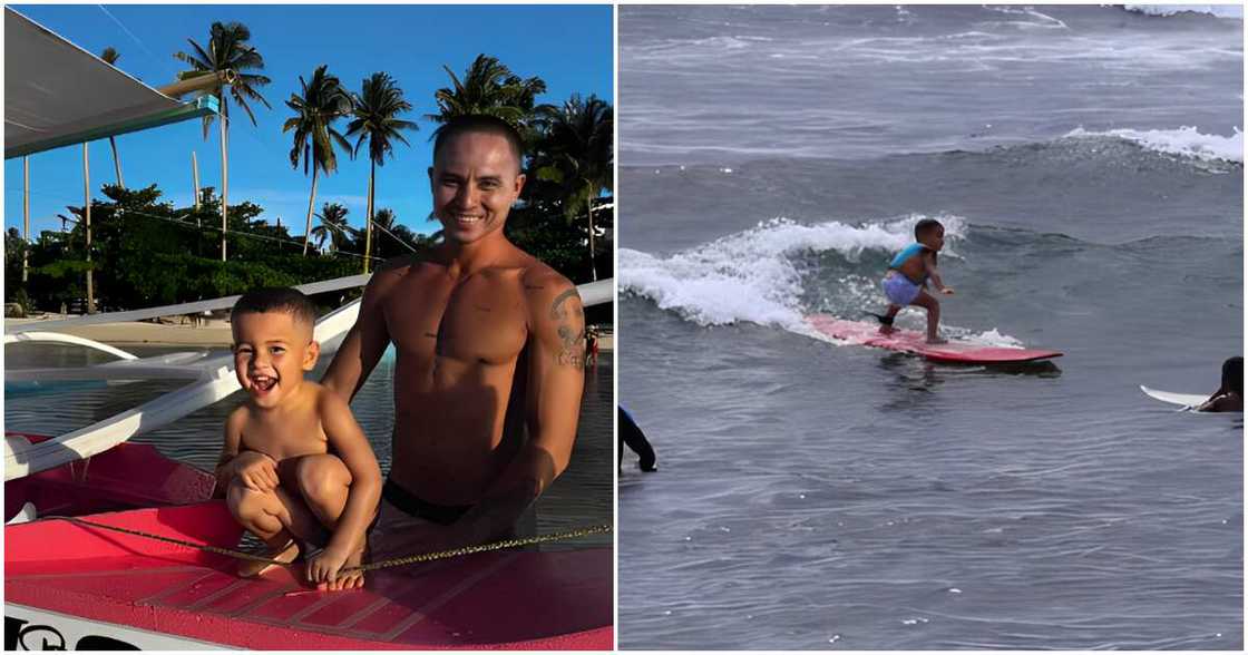 Philmar Alipayo, ibinida ang husay sa pag-surf ng anak na si Koa Philmar Alipayo, ibinida ang husay sa pag-surf ng anak na si Koa
