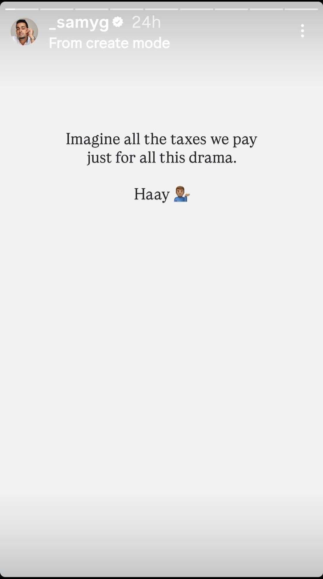 Sam YG sa gitna ng aniya’y ‘drama’: “Imagine all the taxes we pay” Sam YG sa gitna ng aniya’y ‘drama’: “Imagine all the taxes we pay”