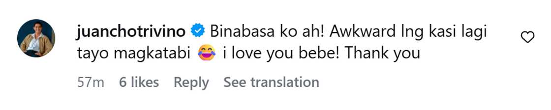Joyce Pring, may sweet at kwelang birthday message para kay Juancho Triviño Joyce Pring, may sweet at kwelang birthday message para kay Juancho Triviño