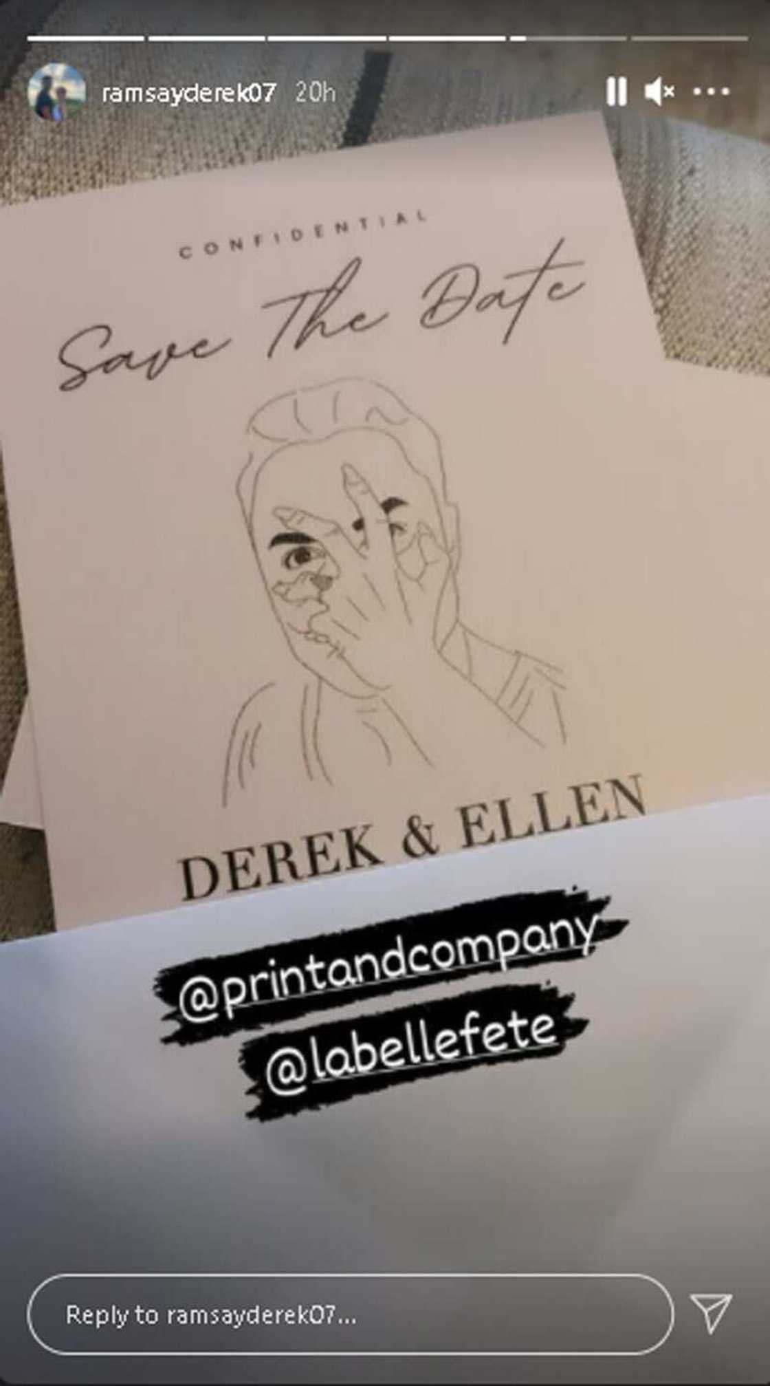 Derek Ramsay, pinost ang pic ng animo’y invitation card na may nakasulat “confidential” at “save the date” Derek Ramsay, pinost ang pic ng animo’y invitation card na may nakasulat “confidential” at “save the date”