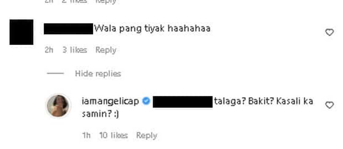 Angelica Panganiban, niresbakan ang netizen na nagkomentong "walang tiyak" sa ipinost na sweet photo ng aktres Angelica Panganiban, niresbakan ang netizen na nagkomentong "walang tiyak" sa ipinost na sweet photo ng aktres