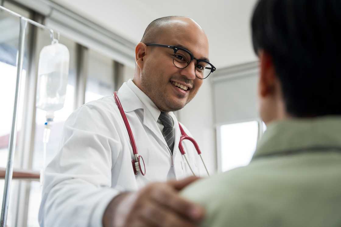 A man during a hospital check up A man during a hospital check up