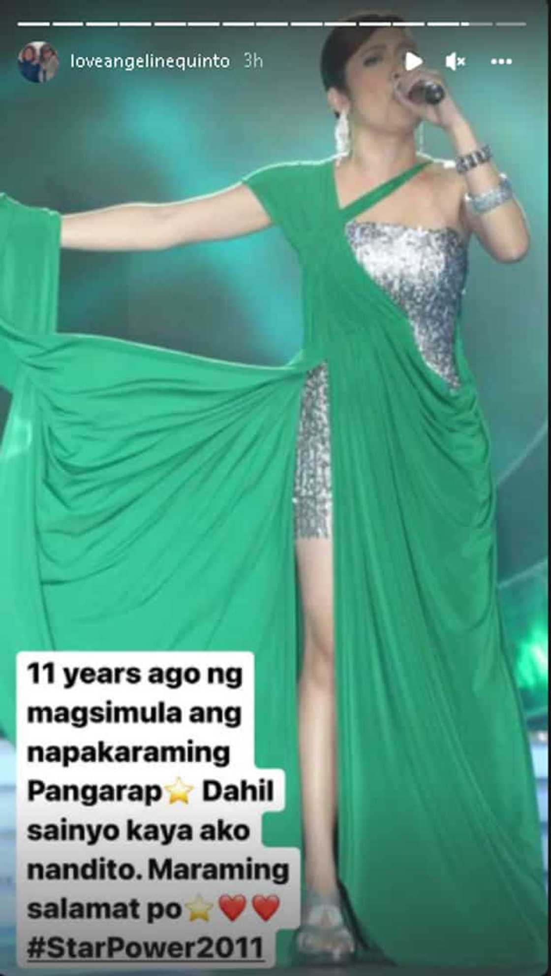 Angeline Quinto, binalikan ang simula ng kanyang pangarap '11 years ago' Angeline Quinto, binalikan ang simula ng kanyang pangarap '11 years ago'