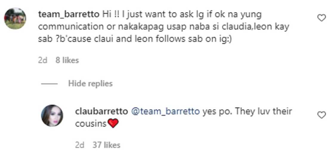 Claudine Barretto on her daughter's relationship with Marjorie Barretto's kids: "They luv their cousins" Claudine Barretto on her daughter's relationship with Marjorie Barretto's kids: "They luv their cousins"