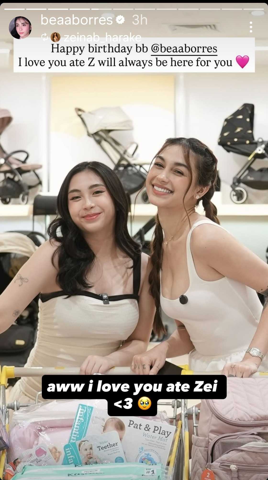 Zeinab Harake sends affectionate birthday greeting to Bea Borres Zeinab Harake sends affectionate birthday greeting to Bea Borres