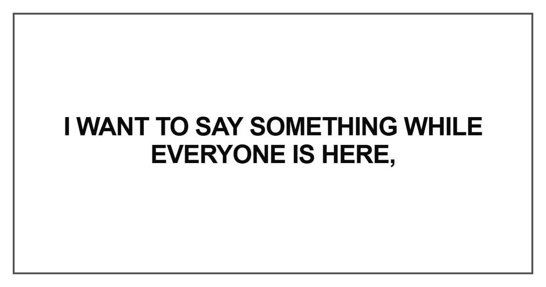 I want to say something while everyone I want to say something while everyone
