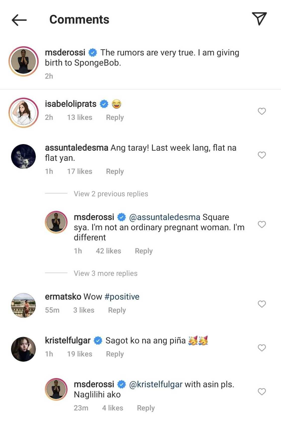 Alessandra De Rossi posts 'baby bump' photo; says she's giving birth to "Spongebob" Alessandra De Rossi posts 'baby bump' photo; says she's giving birth to "Spongebob"
