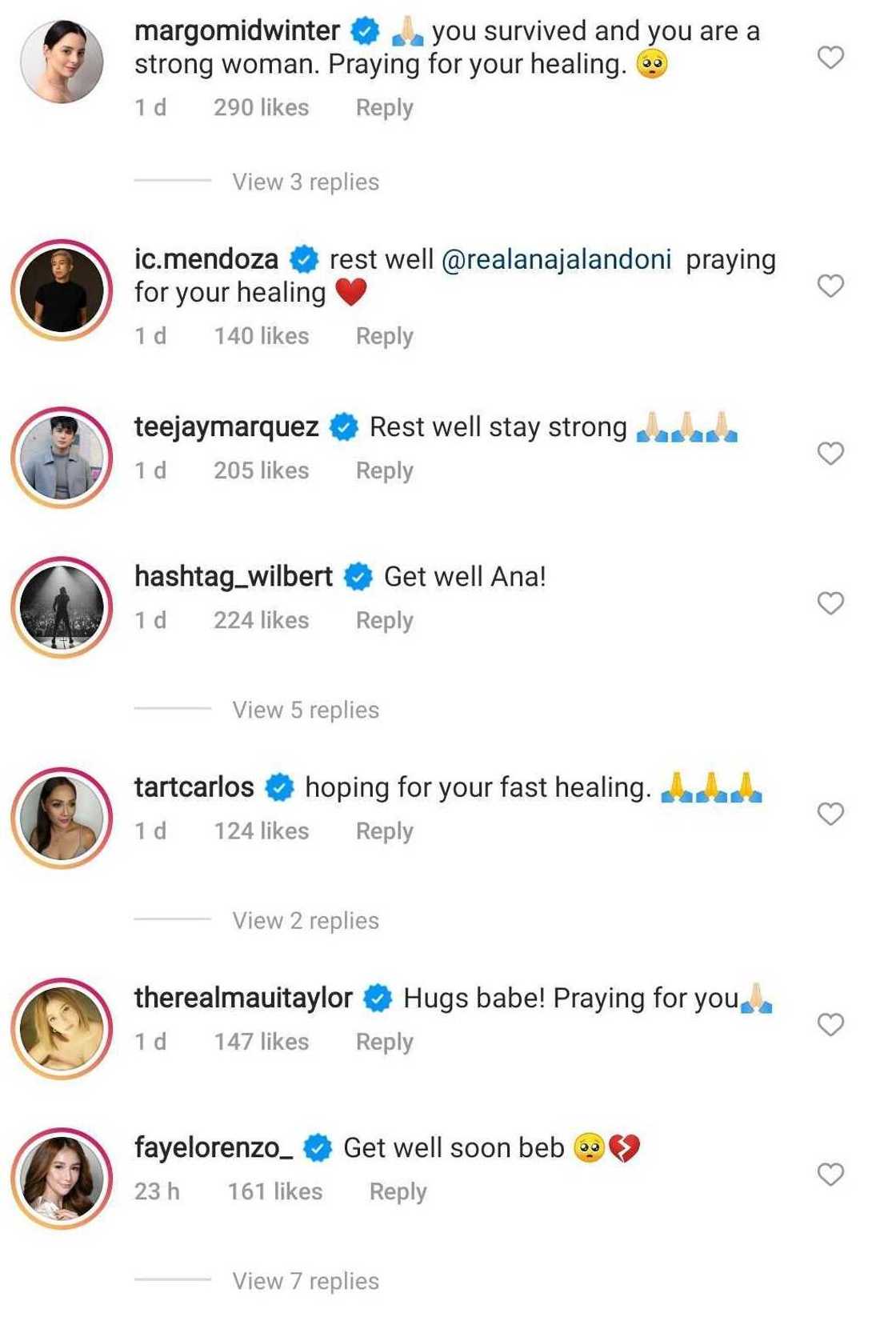 Celebrities show concern for Ana Jalandoni after Tagaytay incident Celebrities show concern for Ana Jalandoni after Tagaytay incident