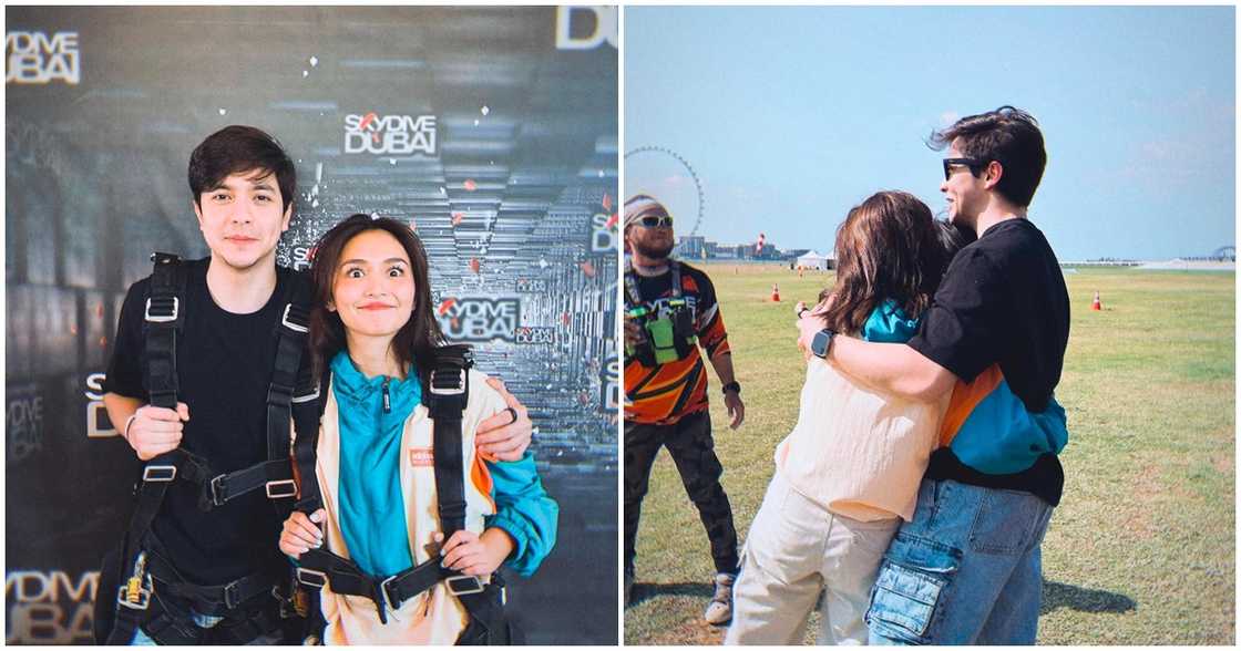 Photos nina Kathryn Bernardo at Alden Richards mula sa Skydive Dubai, viral