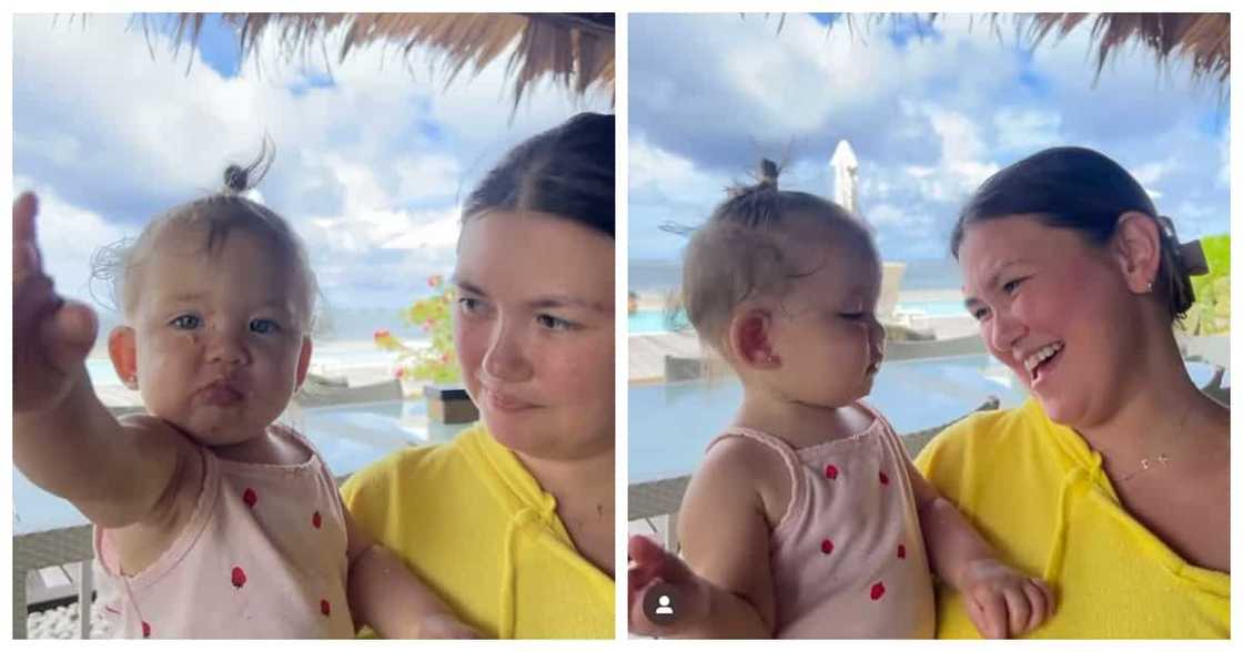 Angelica Panganiban posts new adorable video of baby Amila eating pizza Angelica Panganiban posts new adorable video of baby Amila eating pizza
