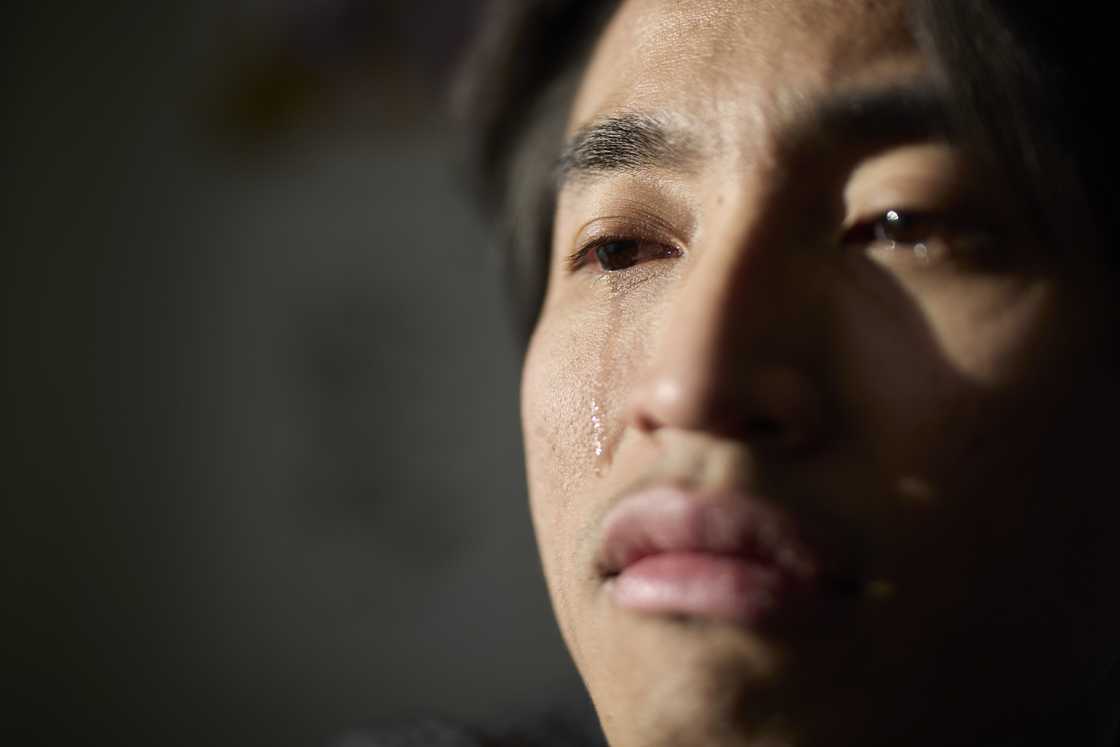 A man cries A man cries