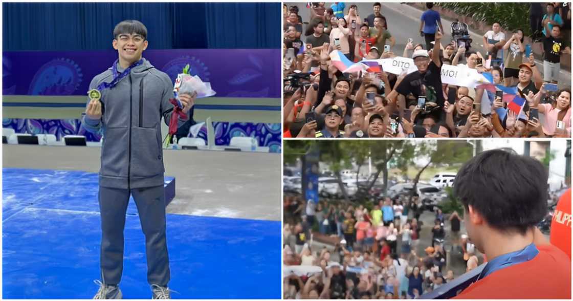 Ama ni Carlos Yulo, namataan sa heroes' parade para sa kanyang anak at iba pang Olympians Ama ni Carlos Yulo, namataan sa heroes' parade para sa kanyang anak at iba pang Olympians