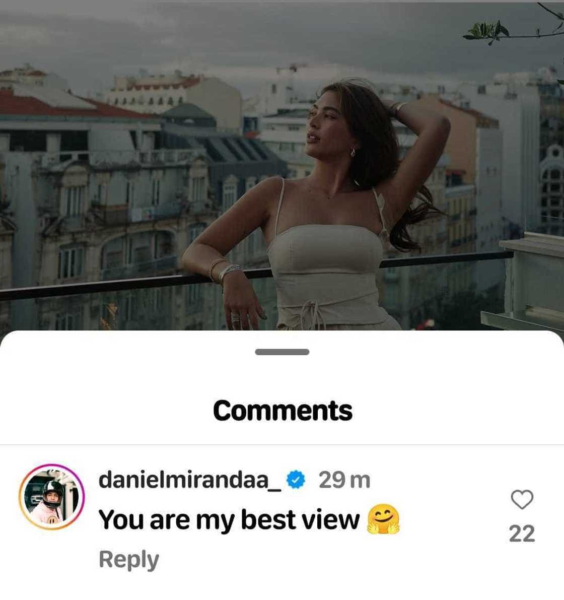 Daniel Miranda sweetly reacts to Sofia Andres' new stunning post Daniel Miranda sweetly reacts to Sofia Andres' new stunning post