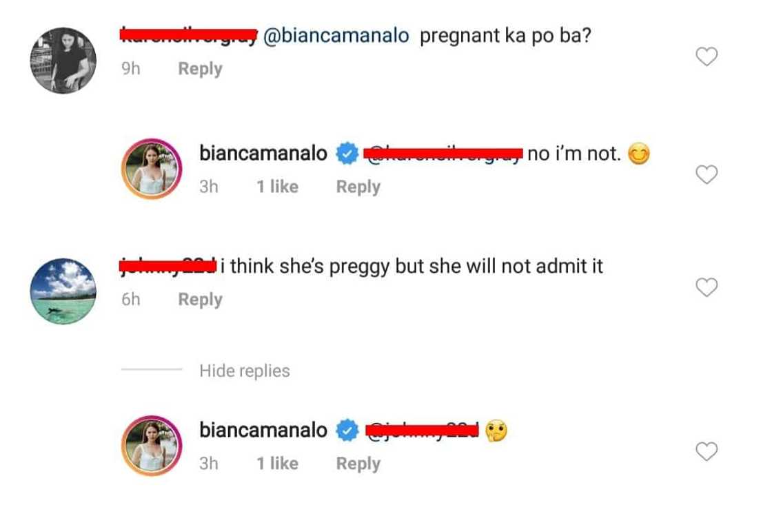 Bianca Manalo’s recent post sparks ‘pregnancy’ claim; actress finally responds Bianca Manalo’s recent post sparks ‘pregnancy’ claim; actress finally responds