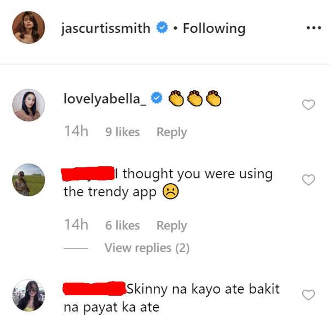 Jasmine Curtis Smith claps back at comments about her weight loss Jasmine Curtis Smith claps back at comments about her weight loss