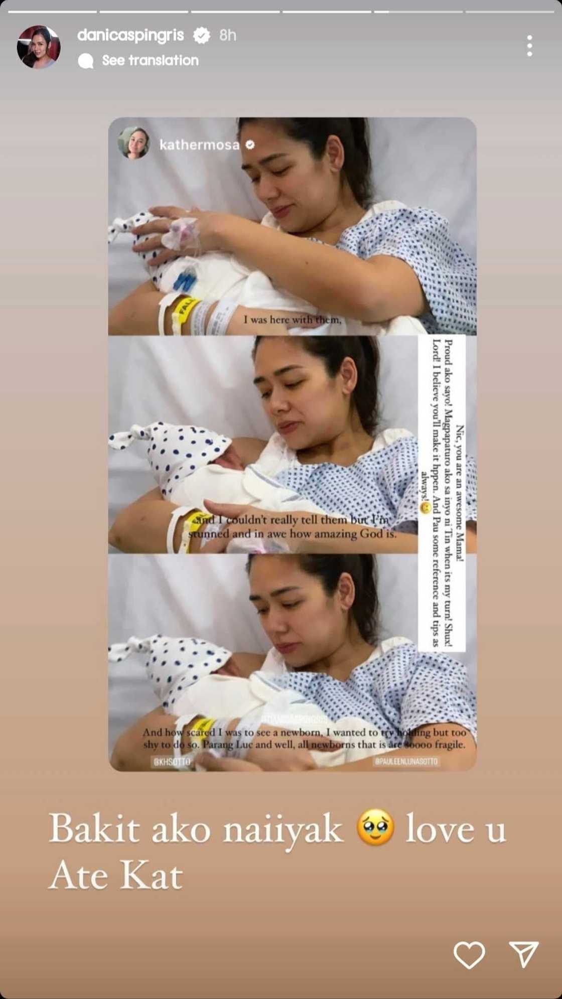 Danica Sotto sa post ni Kathleen Hermosa tungkol sa kanya: "Bakit ako naiiyak?" Danica Sotto sa post ni Kathleen Hermosa tungkol sa kanya: "Bakit ako naiiyak?"