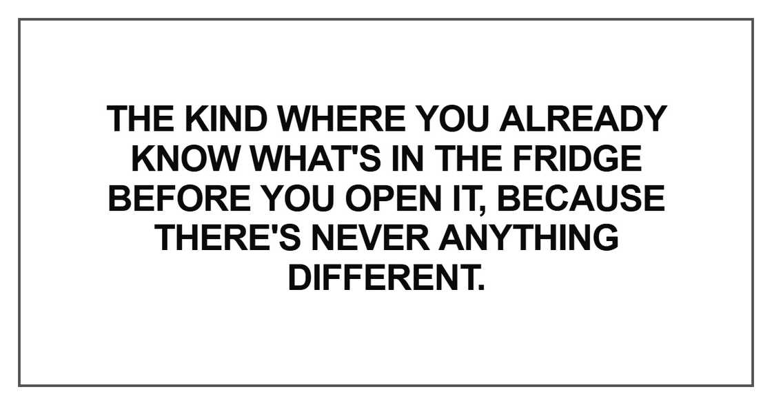 The kind where you already know The kind where you already know