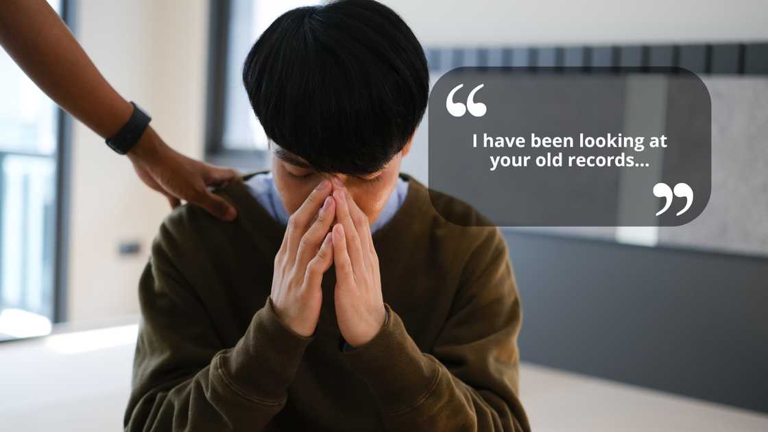 Adult comforting to a student Adult comforting to a student