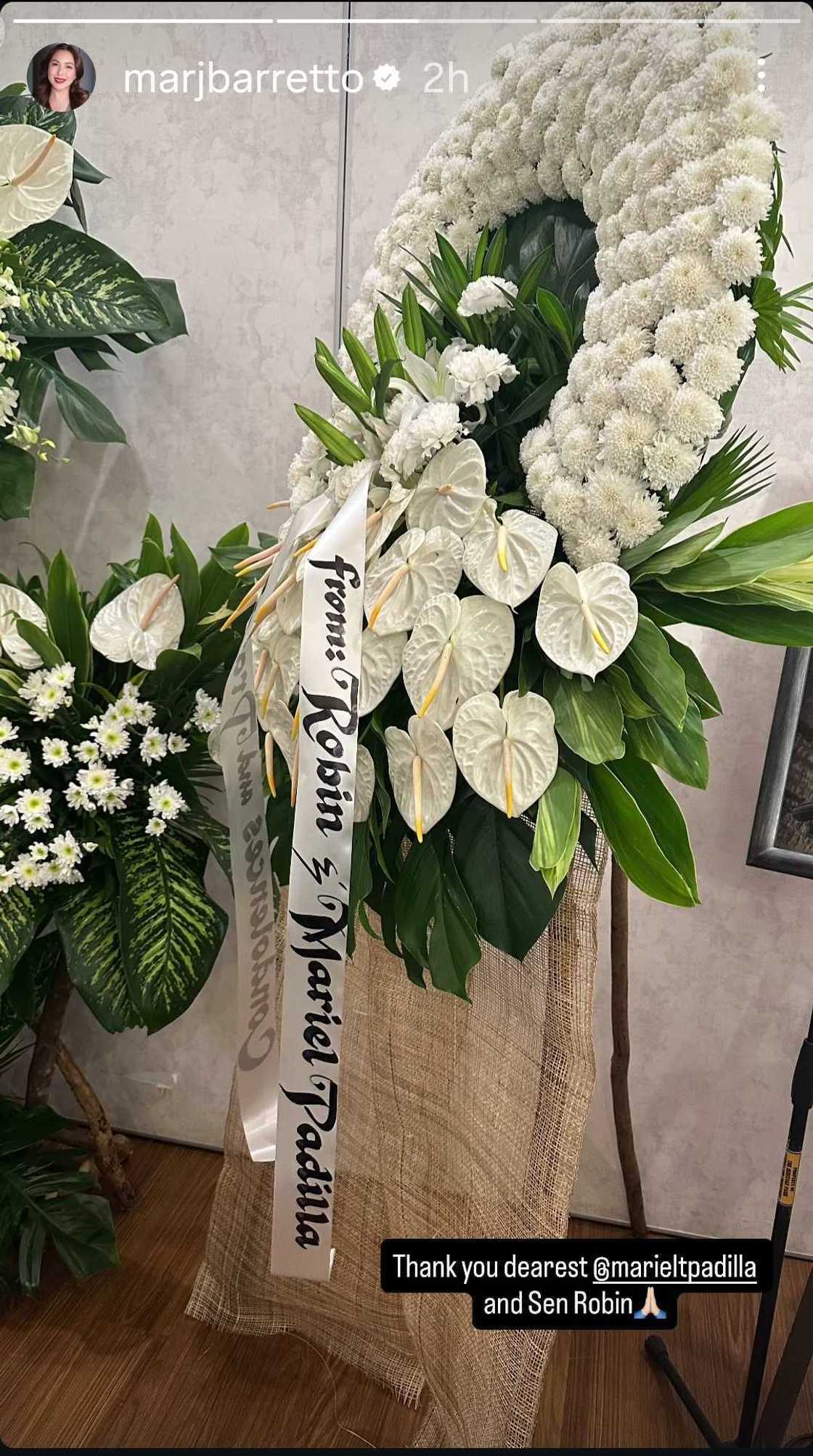 Marjorie Barretto touched by Robin, Mariel Padilla, Bam Aquino & wife’s gesture amid Mito’s passing