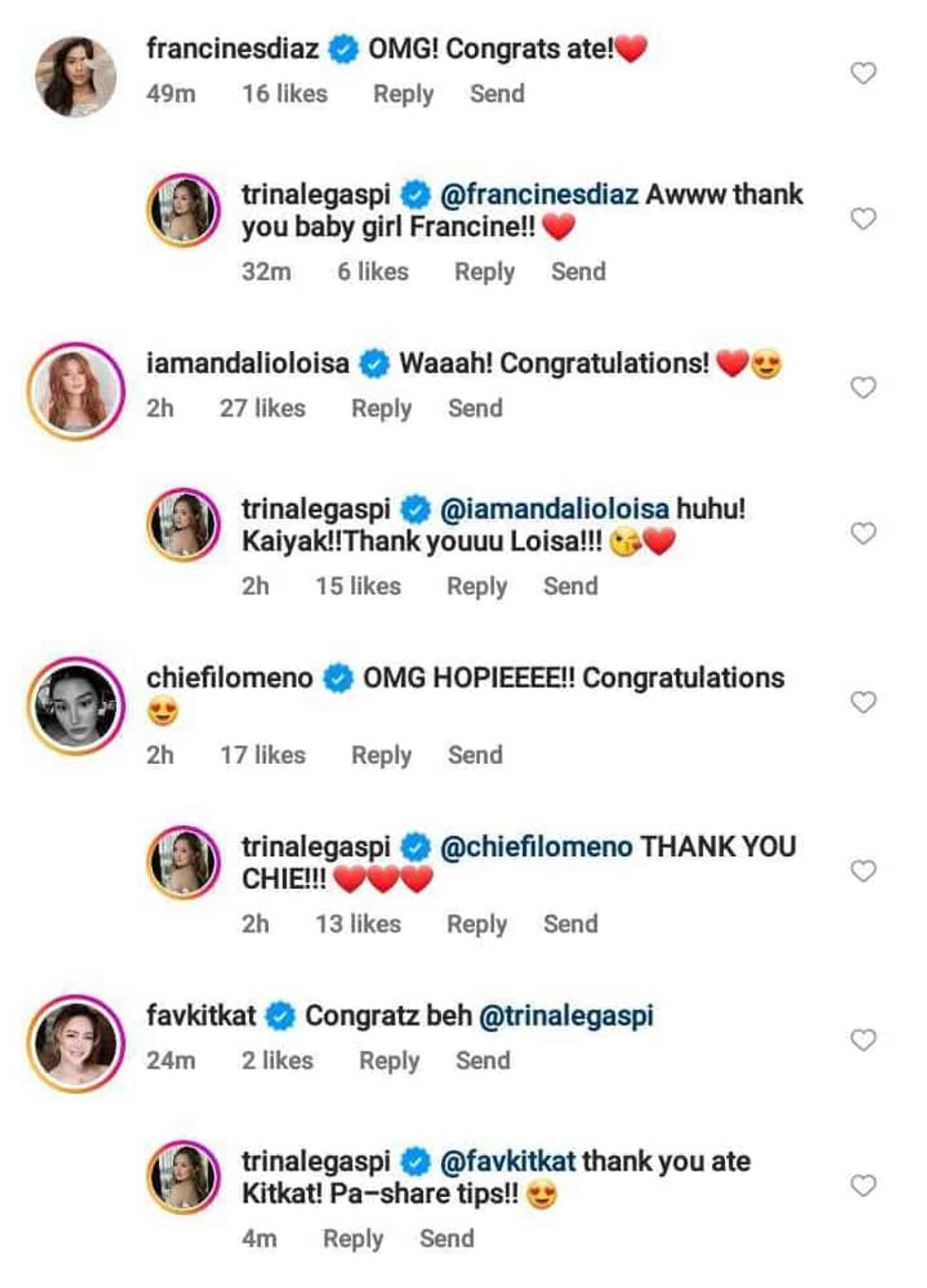 Former Goin' Bulilit star Trina "Hopia" Legaspi and husband are expecting first baby; celebrities react Former Goin' Bulilit star Trina "Hopia" Legaspi and husband are expecting first baby; celebrities react