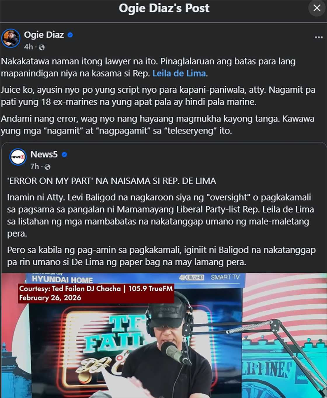 Ogie Diaz, dismayado sa paiba-ibang kuwento ng isang abogado: “Parang teleserye”