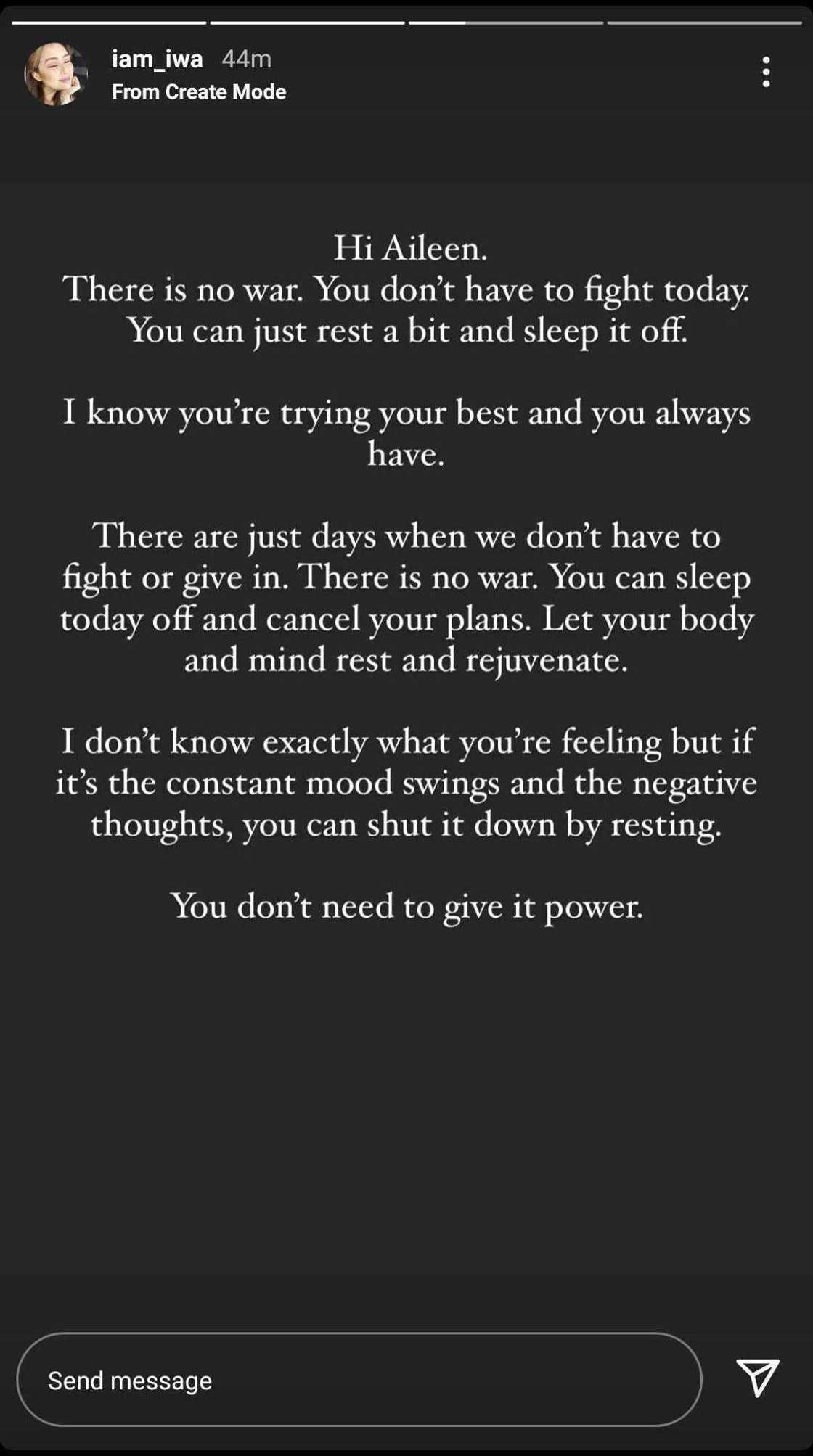 Iwa Moto pens an honest open letter to herself: "There is no war" Iwa Moto pens an honest open letter to herself: "There is no war"