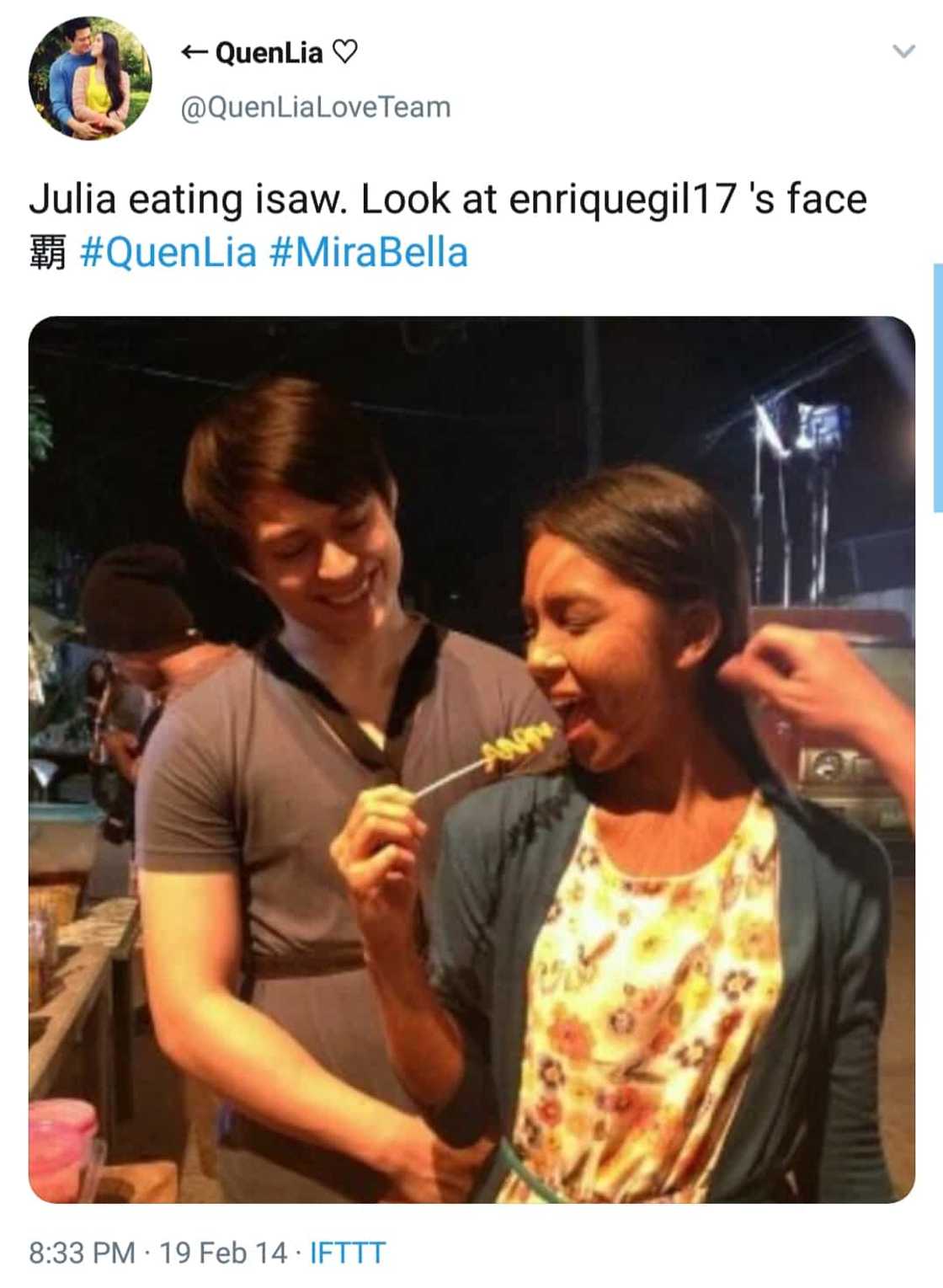 Video of Julia Barretto eating "isaw" and "betamax" with Enrique Gil on GGV goes viral