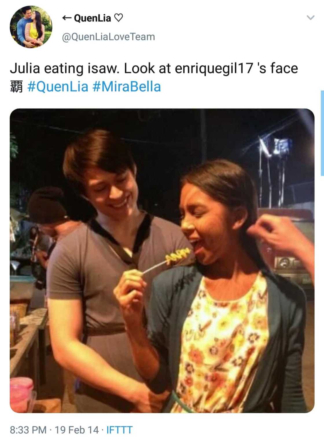 Video of Julia Barretto eating "isaw" and "betamax" with Enrique Gil on GGV goes viral Video of Julia Barretto eating "isaw" and "betamax" with Enrique Gil on GGV goes viral