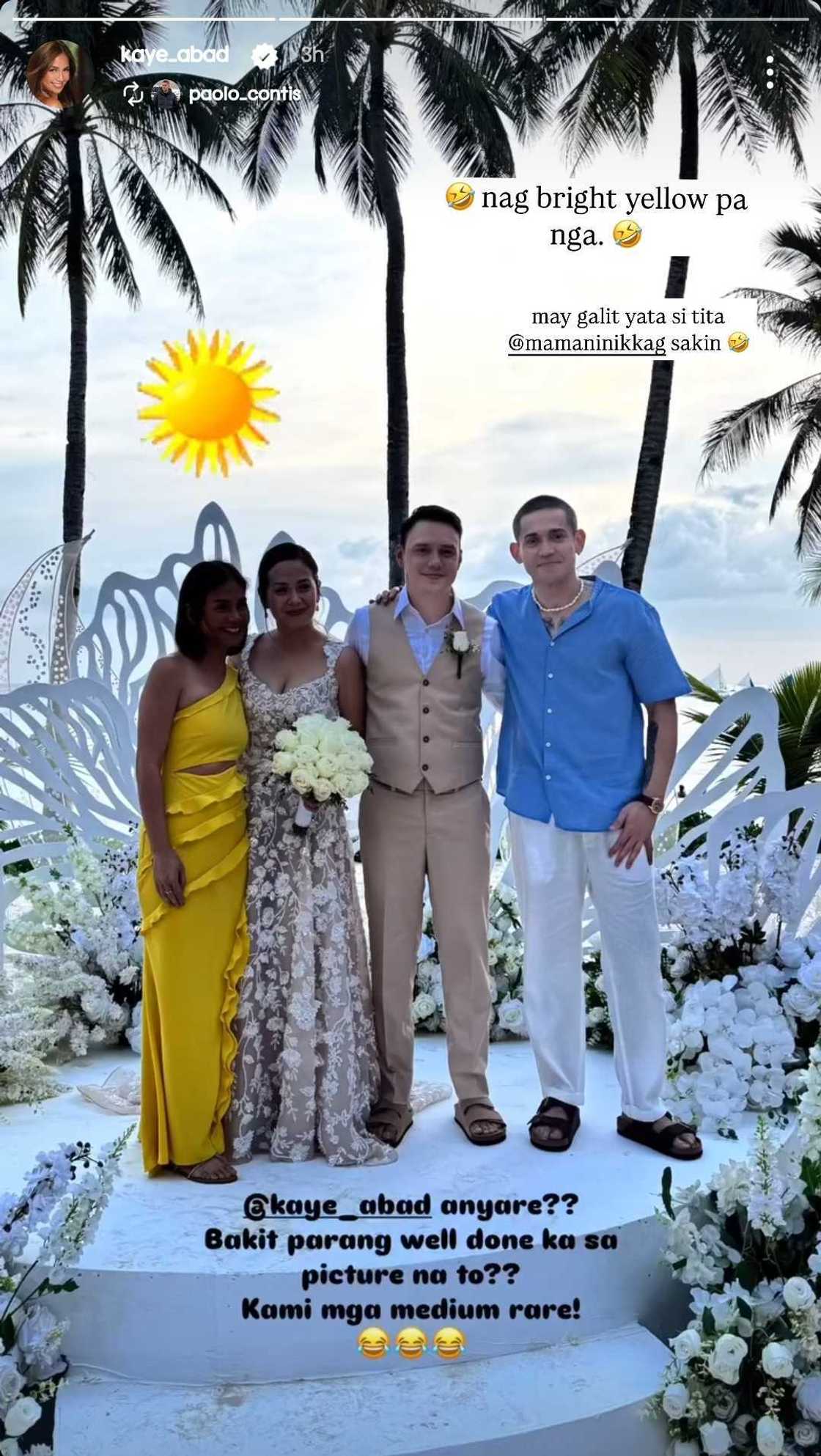 Picture ni Kaye Abad sa vow ceremony ni Patrick Garcia, napuna ni Paolo Contis Picture ni Kaye Abad sa vow ceremony ni Patrick Garcia, napuna ni Paolo Contis