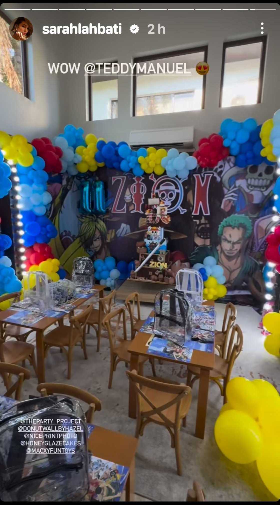 Sarah Lahbati shares glimpses into Zion Gutierrez’s ‘One Piece’- themed birthday celebration at home Sarah Lahbati shares glimpses into Zion Gutierrez’s ‘One Piece’- themed birthday celebration at home