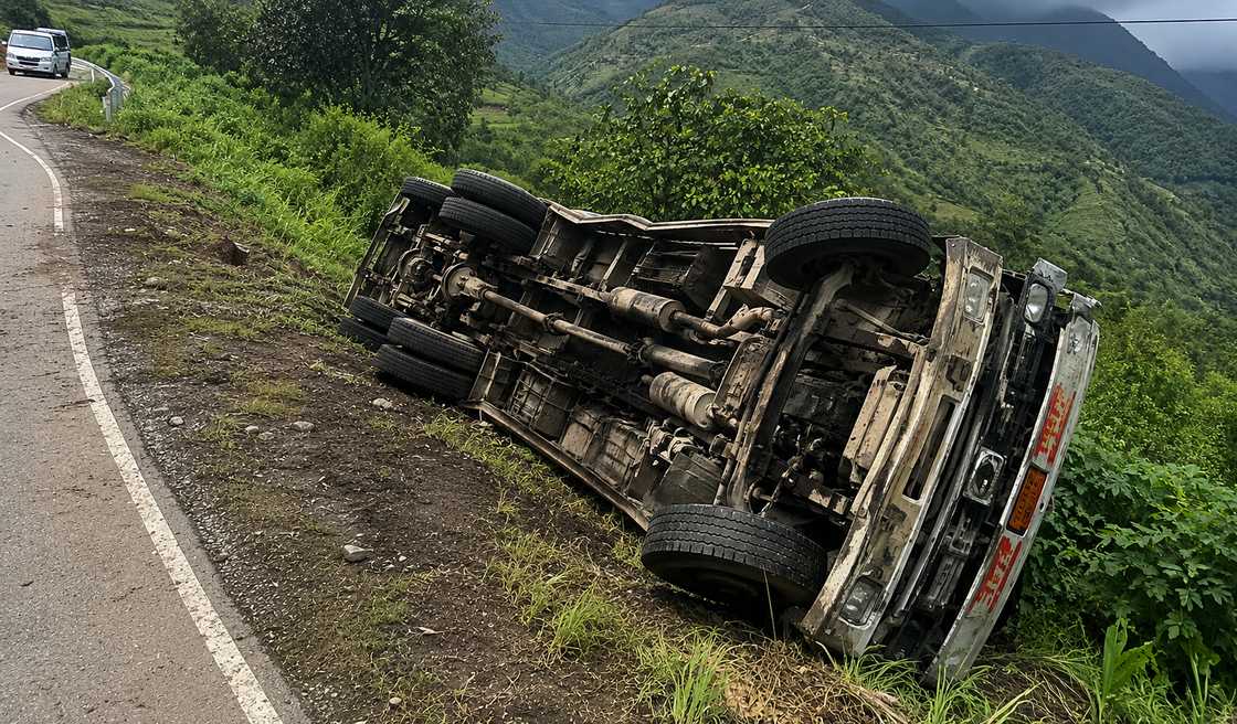 Truck na may 39 pasahero tumagilid sa Kabayan, Benguet; limang katao, nasawi