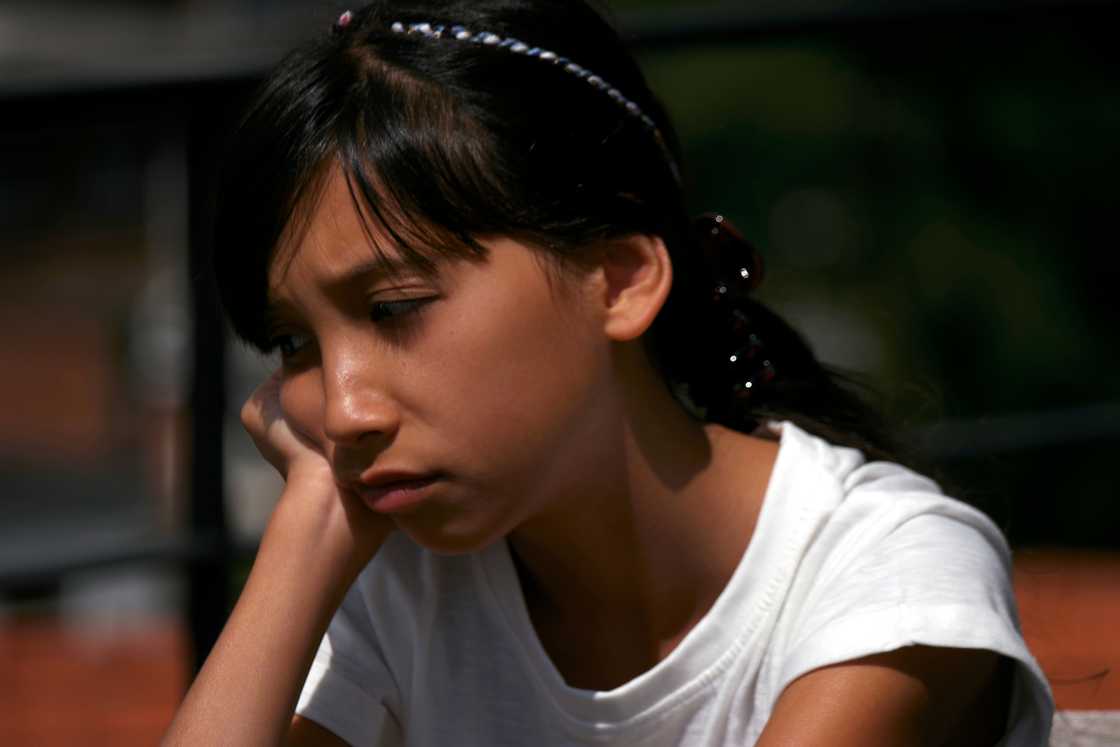 A worried child A worried child