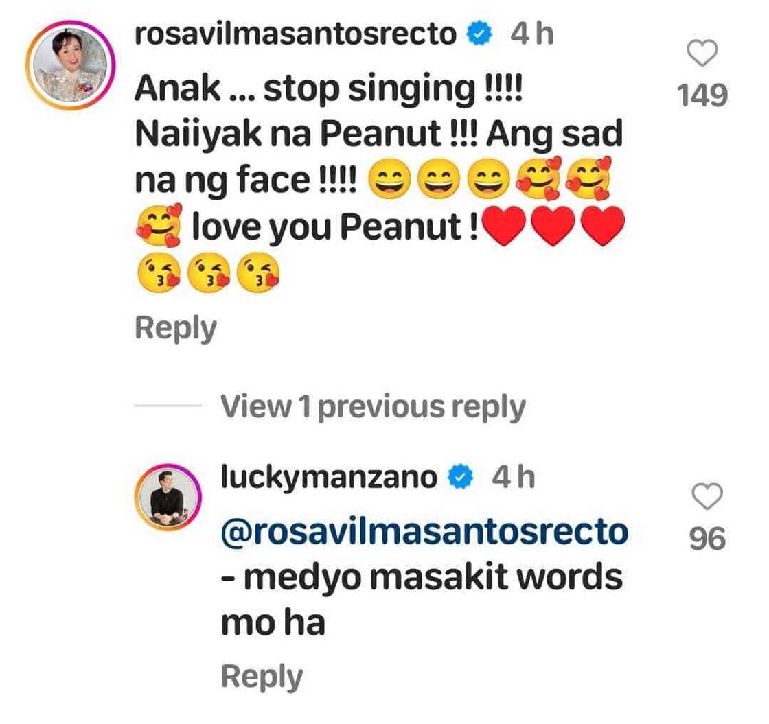 Vilma Santos, napa-comment ng “stop singing” sa video ni Luis Manzano; Luis, may pabirong reply Vilma Santos, napa-comment ng “stop singing” sa video ni Luis Manzano; Luis, may pabirong reply