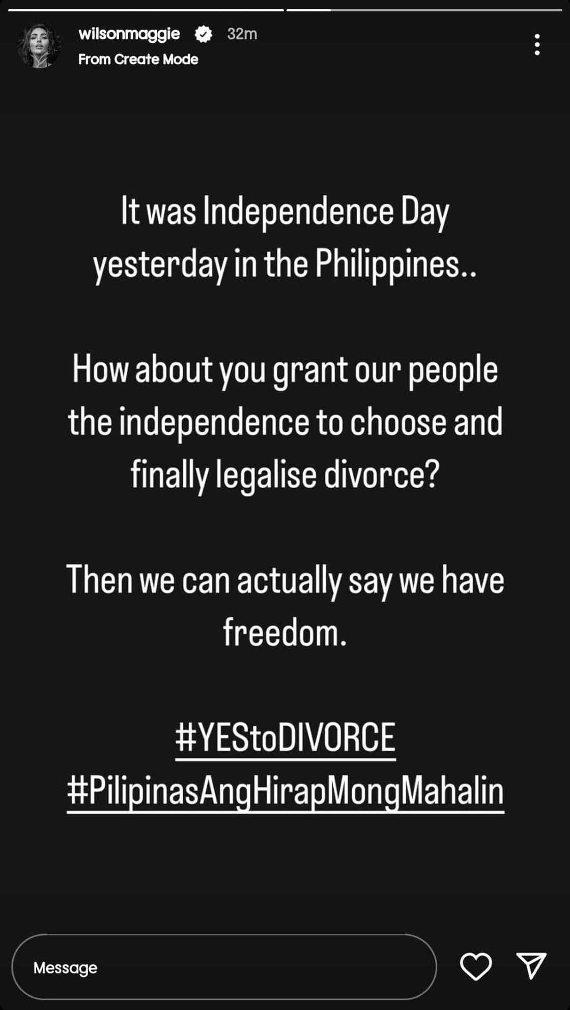 Maggie Wilson, may bagong post ukol divorce: "It was Independence Day yesterday" Maggie Wilson, may bagong post ukol divorce: "It was Independence Day yesterday"