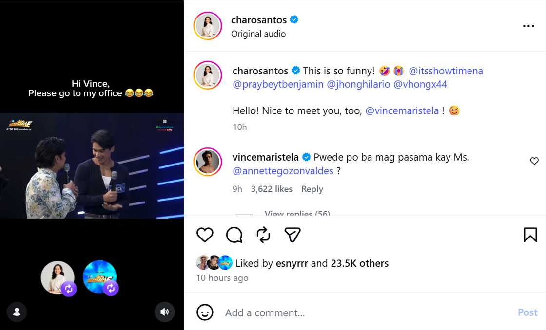 Charo Santos, nag-react sa viral moment ni Vince Maristela sa ‘It's Showtime’