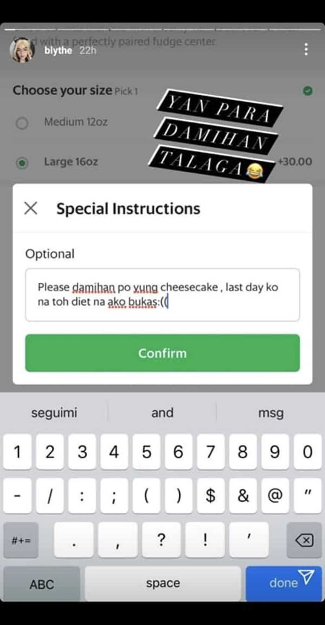 Andrea Brillantes shares hilarious 'special request' to fast-food resto in viral post Andrea Brillantes shares hilarious 'special request' to fast-food resto in viral post