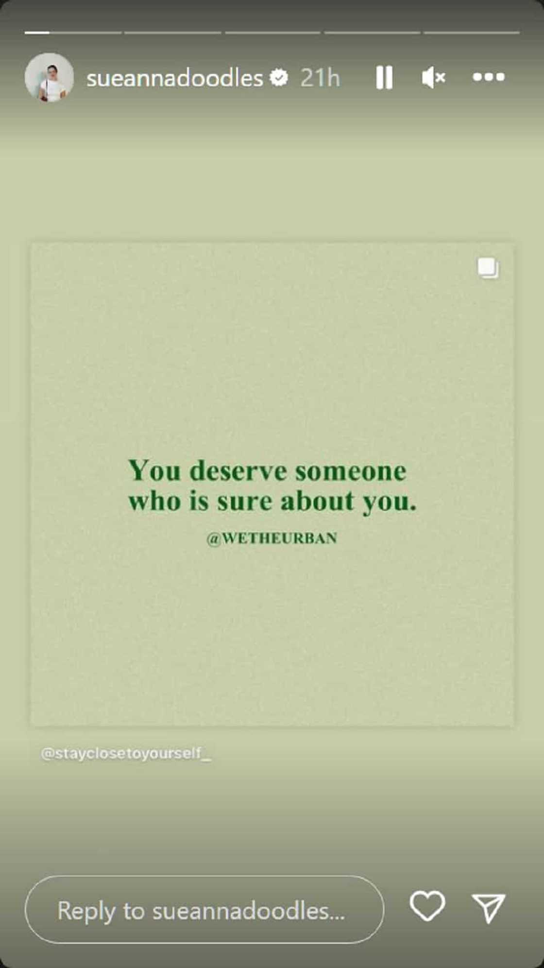 Sue Ramirez, cryptic post niya sa social media, usap-usapan: “You deserve someone who is sure about you”