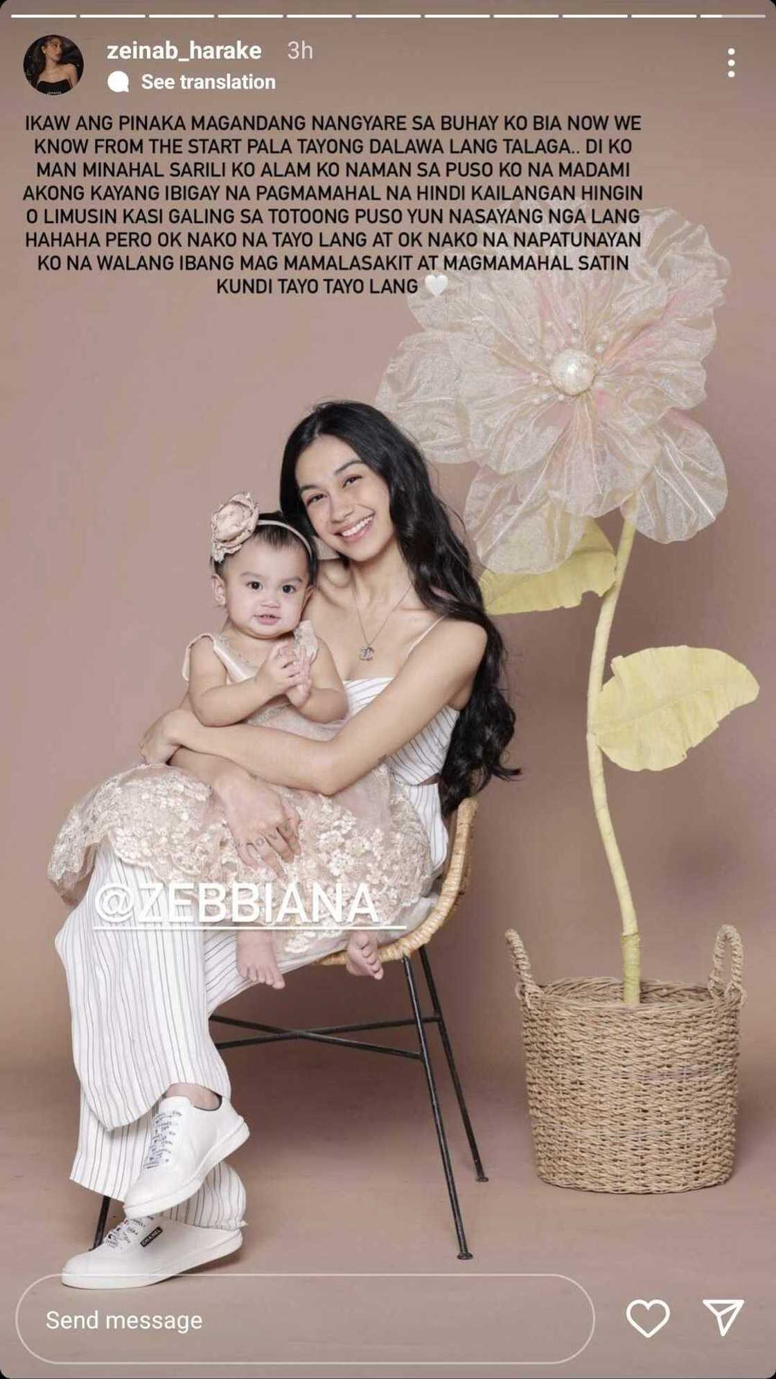 Zeinab Harake pens emotional message for daughter Bia amid Skusta Clee's viral interview Zeinab Harake pens emotional message for daughter Bia amid Skusta Clee's viral interview